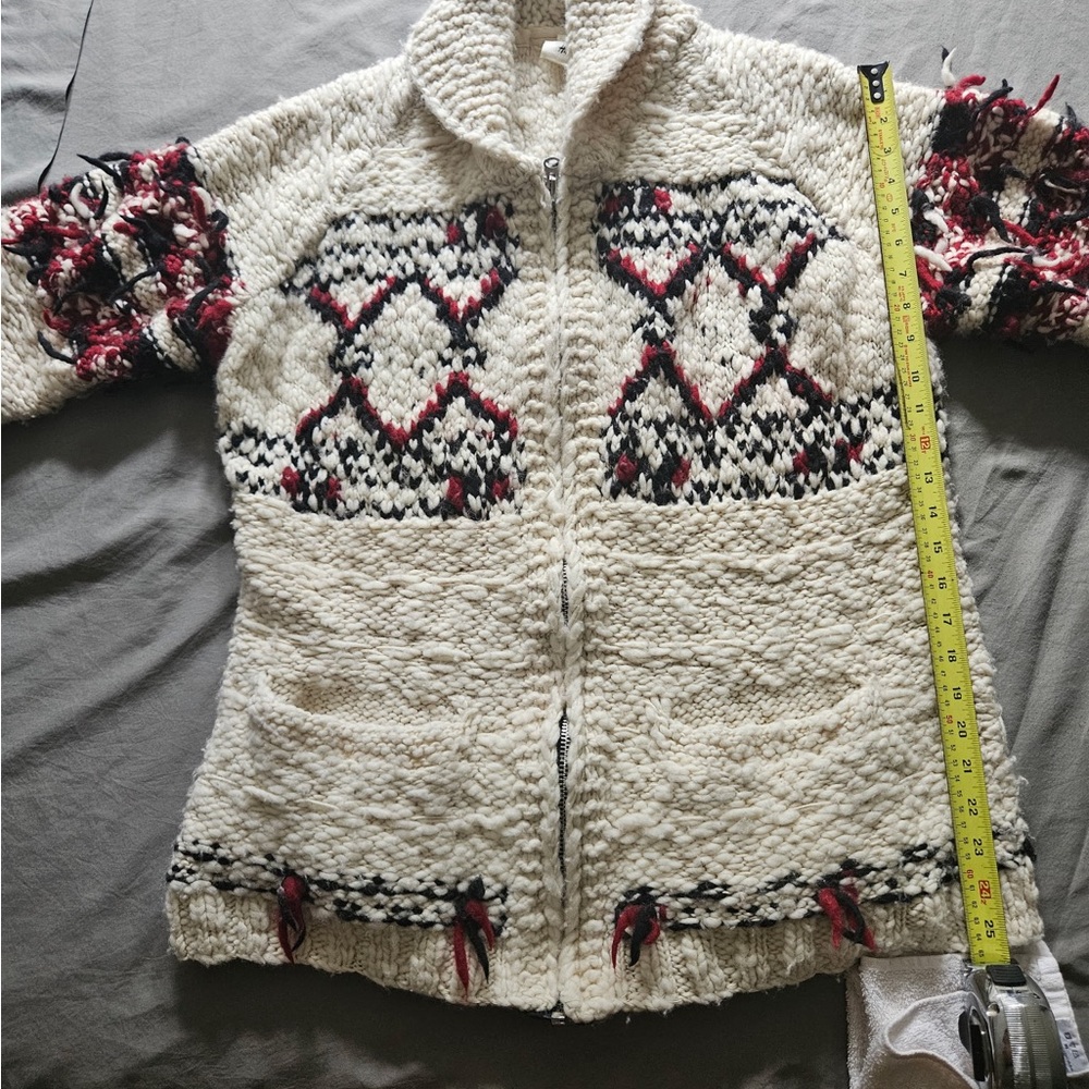 RARE! Isabel Marant pour H&M Native zip-up wool knit cardigan - Picture 11 of 11